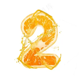 夏日水果数字图片