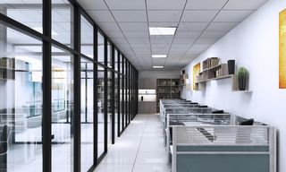 办公室玻璃隔断图片