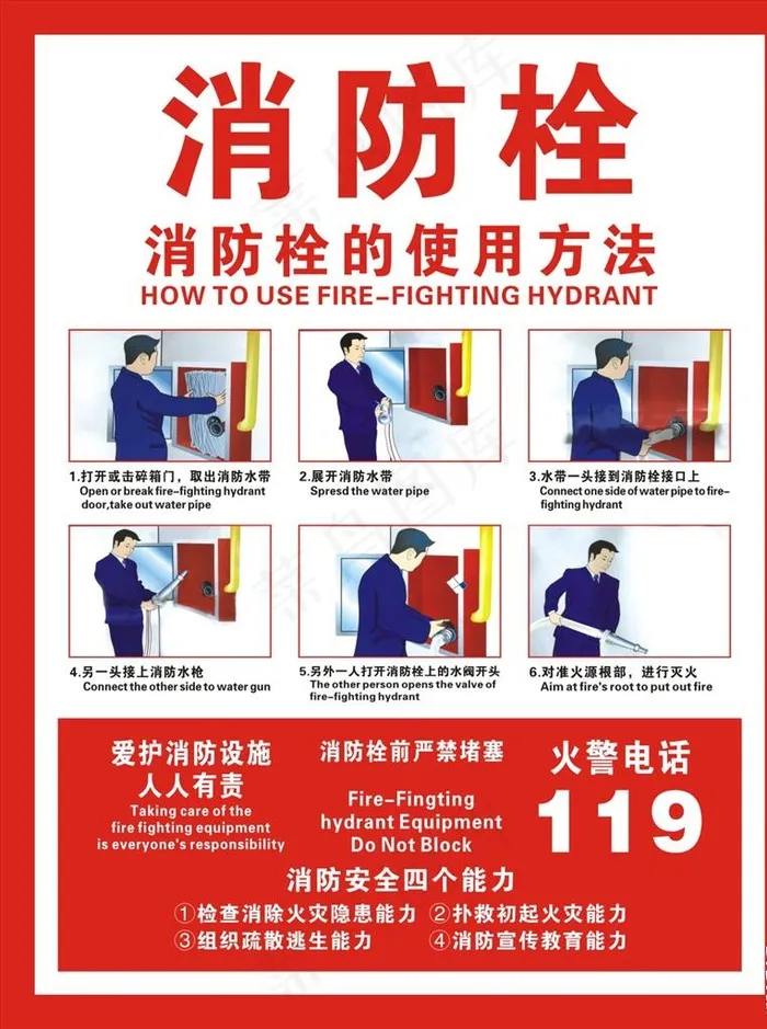 消防栓图片cdr矢量模版下载