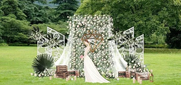 户外唯美婚礼背景设计图图片psd模版下载