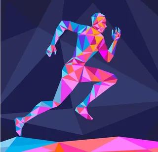 人物奔跑创意素材图片