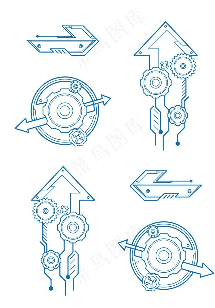 卡通未来科技箭头图片ai矢量模版下载