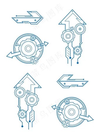 卡通未来科技箭头图片