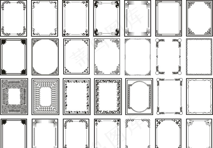 花纹边框图片cdr矢量模版下载