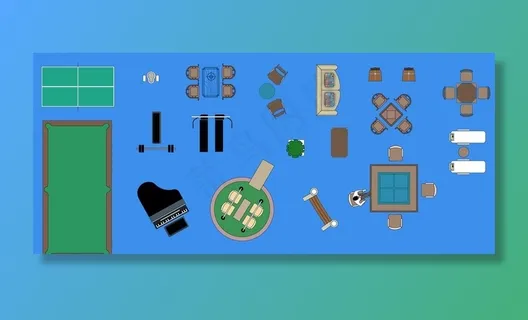 景观 设计常用植物 图例 PS图片