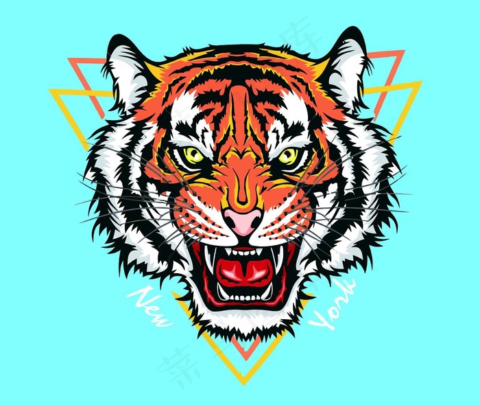 老虎头矢量图图片