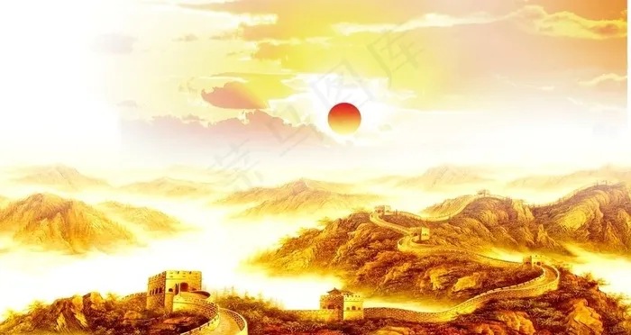 长城图片(210X297)cdr矢量模版下载