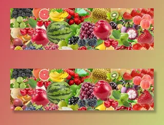 水果混搭背景墙图片