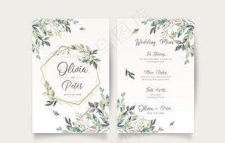 婚礼邀请卡模板图片