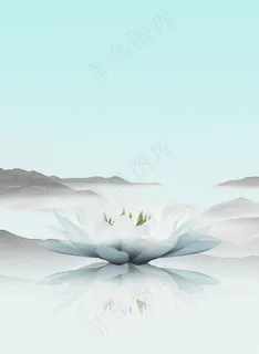 莲花底色背景图片