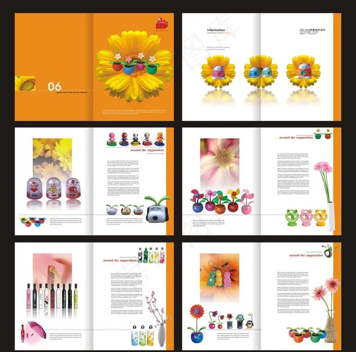 鲜花画册图片cdr矢量模版下载