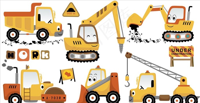工程施工车辆图片