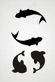 矢量鲤鱼元素设计图片