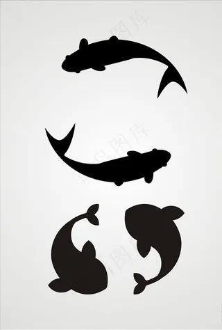 矢量鲤鱼元素设计图片