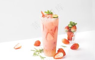 草莓酸奶图片