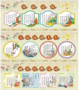 古诗词展板图片