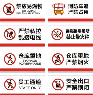 消防通道标识 交通安全标识图片