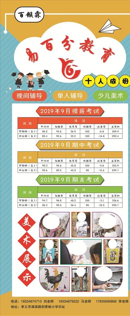 教育培训机构宣传展架图片