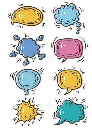 图形气泡手绘对话框图片