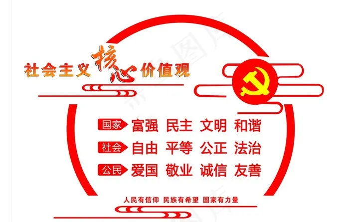 *核心价值观图片(10800X7200(DPI:152))psd模版下载