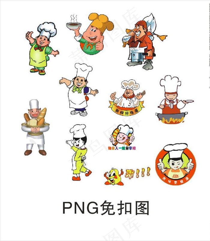 卡通厨师图片