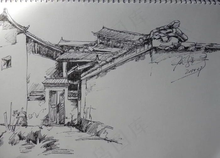风景速写图片
