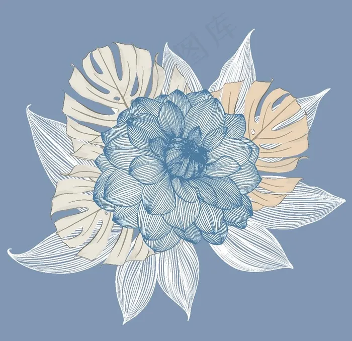 花图片ai矢量模版下载