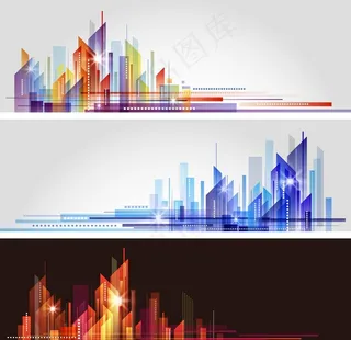 抽象建筑剪影图片
