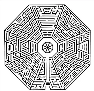 黑白八卦迷宫图图片