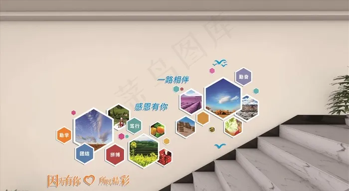 楼梯文化墙图片cdr矢量模版下载