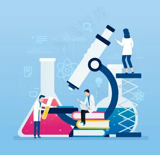 矢量科学实验器材图片