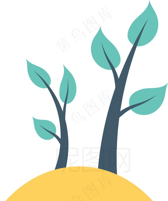 树苗图片eps,ai矢量模版下载