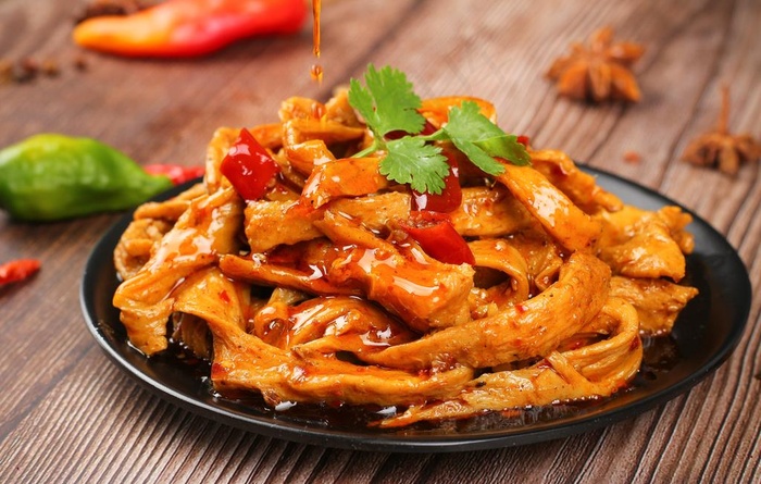 腐竹蔬菜食材背景海报素材图片