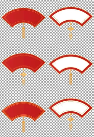 中国风扇形边框图片