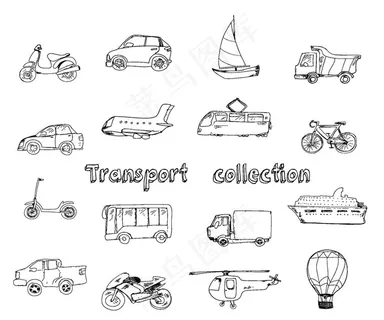 黑白简笔画图片