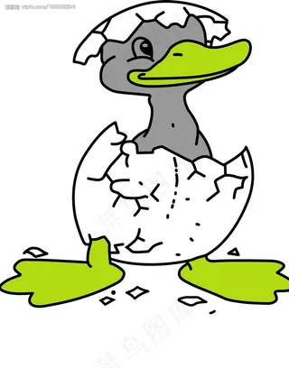 破壳的鸭子图片