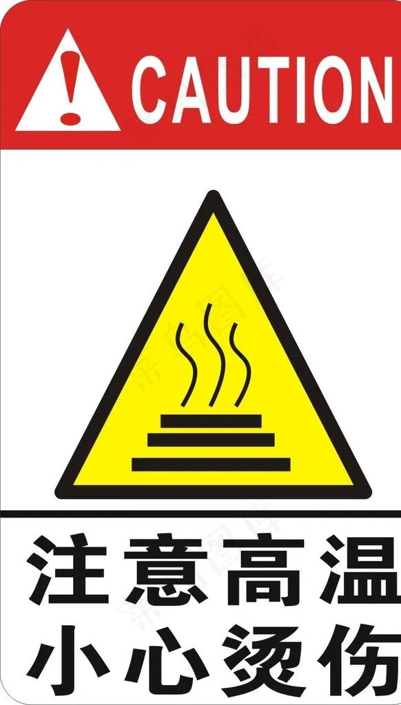 注意高温小心烫伤图片cdr矢量模版下载