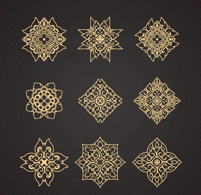 花纹图片eps,ai矢量模版下载