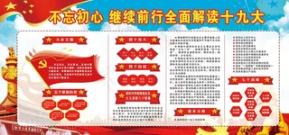 十九大不忘初心继续前行图片