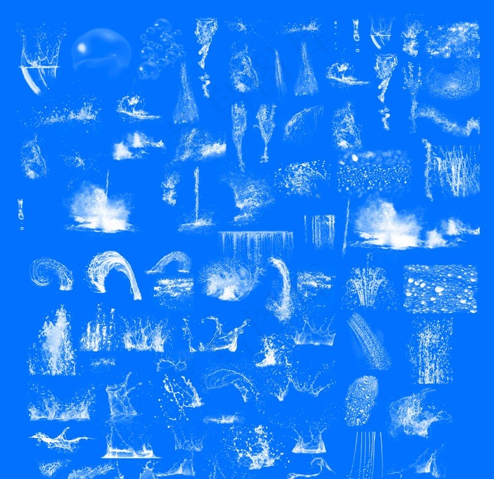 水花图片(9449X9449(DPI:300))psd模版下载