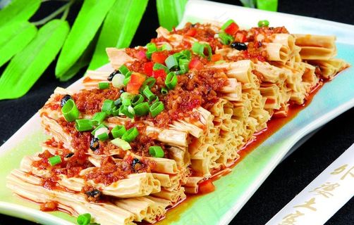 豆辣蒸腐竹图片