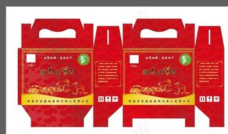 羊肉红色高档提拉盒 送礼盒畜牧图片