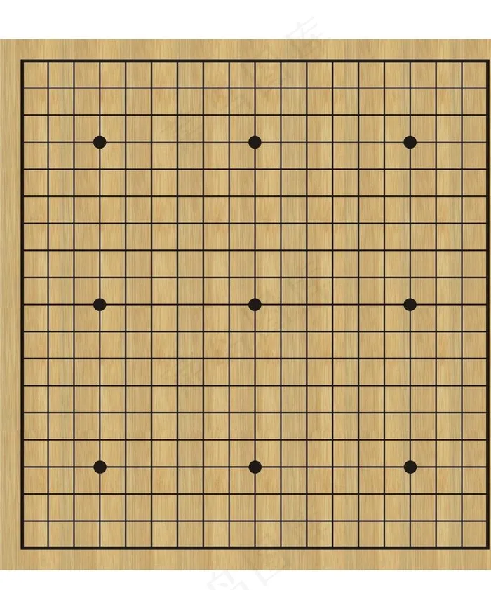 标准围棋盘图片cdr矢量模版下载