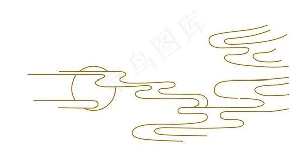 简约线条祥云图片
