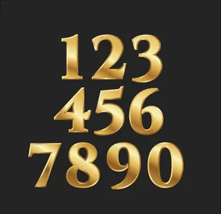 金属数字图片