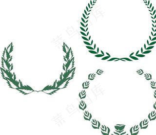 矢量麦穗标签图片