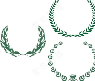 矢量麦穗标签图片