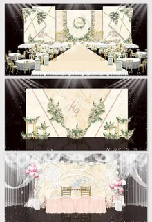 香槟色婚礼图片