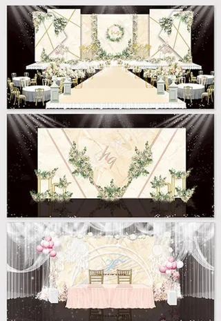 香槟色婚礼图片