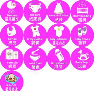 婴幼儿卡通图标图片